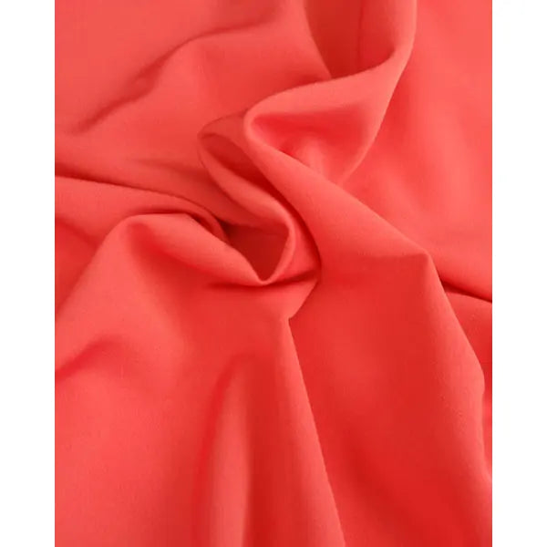 Fluid Micro Crepe Fabric - Coral Pink | Truro Fabrics
