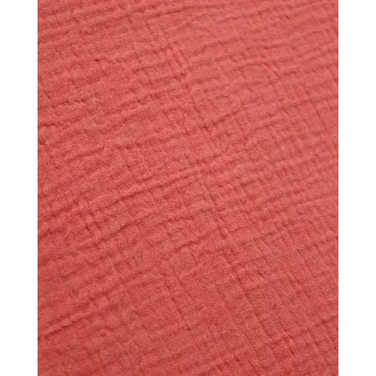 Cotton Double Gauze Fabric - Coral | Truro Fabrics