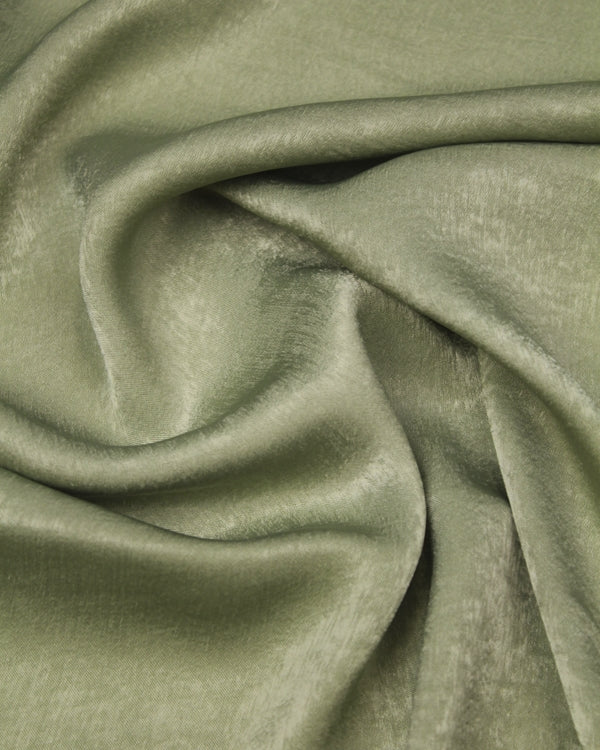 Sandwashed Satin Fabric - Sage