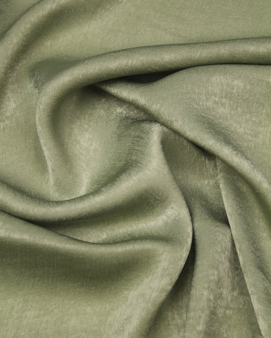 Sandwashed Satin Fabric - Sage