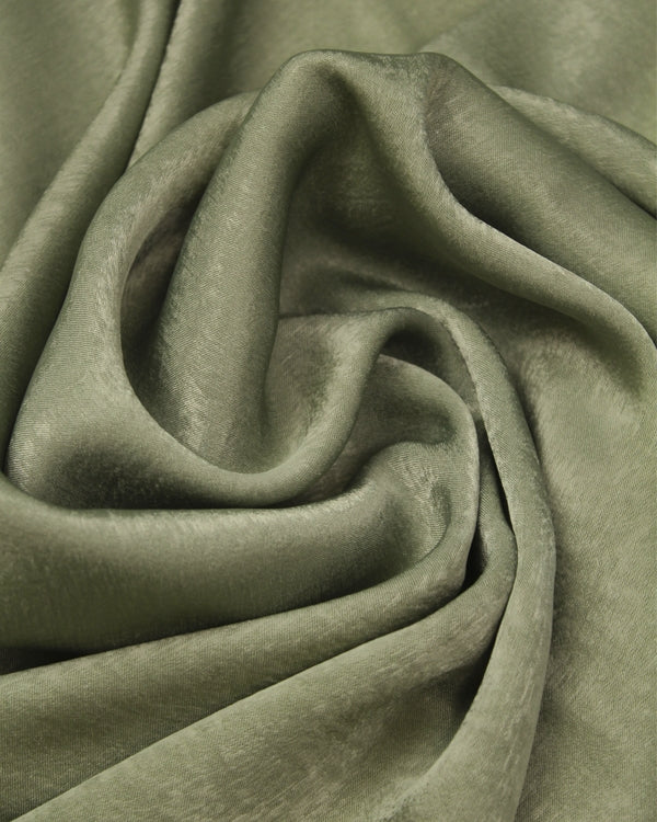 Sandwashed Satin Fabric - Sage