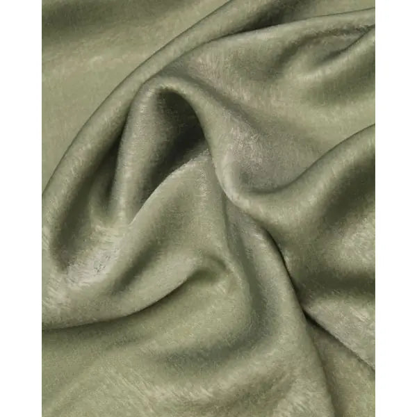 Sandwashed Satin Fabric - Sage | Truro Fabrics