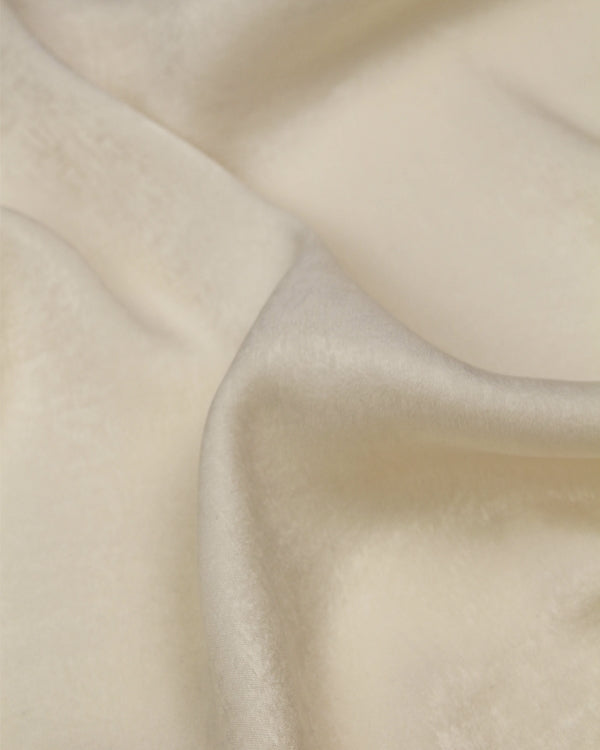 Sandwashed Satin Fabric - Cream
