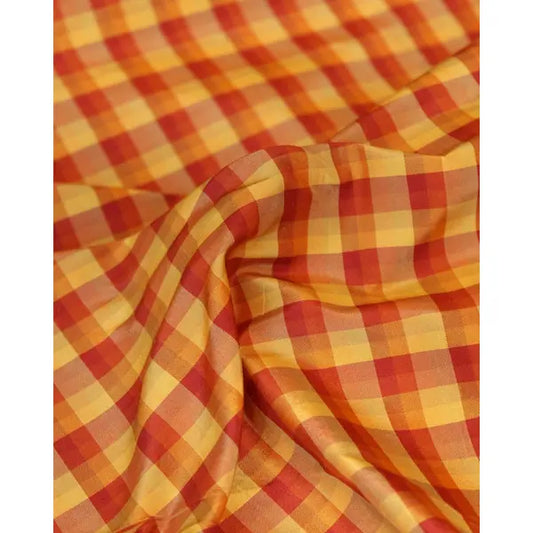 Check Silk Taffeta Fabric - Chennai – Truro Fabrics