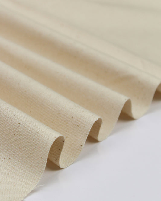 Pure Cotton Canvas Fabric -  Natural