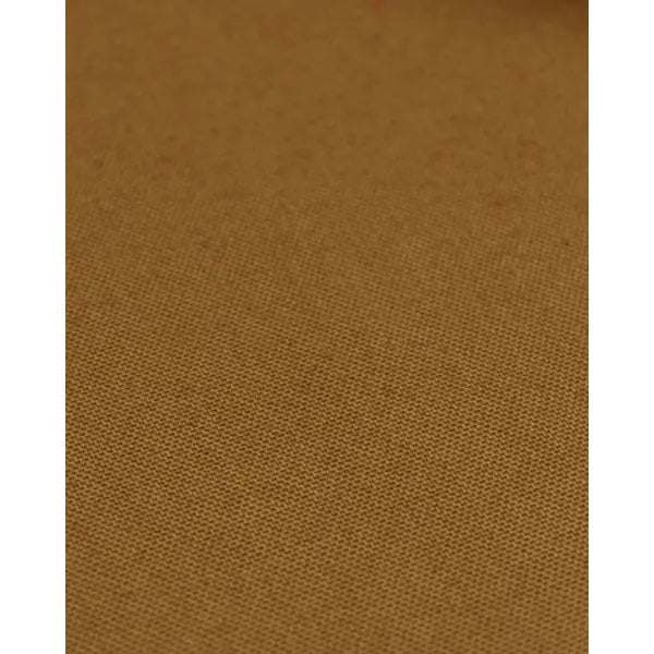 Close up of pecan pure cotton canvas fabric showing textured weave
