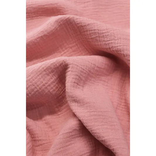 Cotton Double Gauze Fabric - Flamingo | Truro Fabrics
