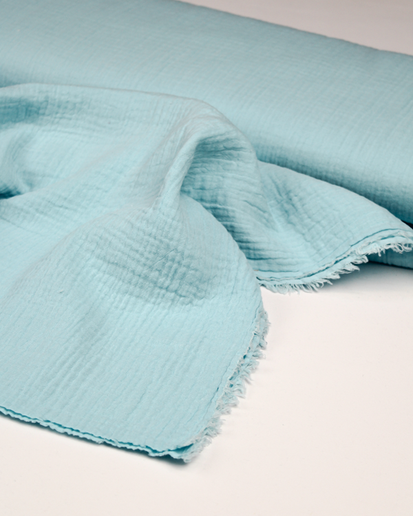 Cotton Double Gauze Fabric - Sky