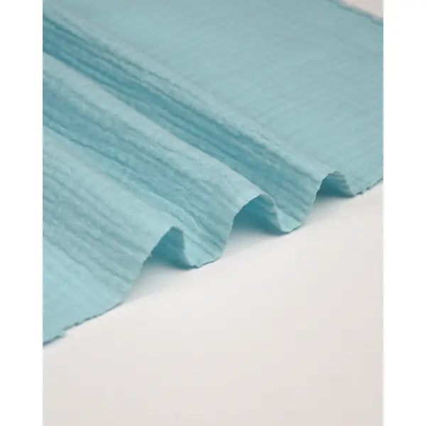 Cotton Double Gauze Fabric - Sky | Truro Fabrics