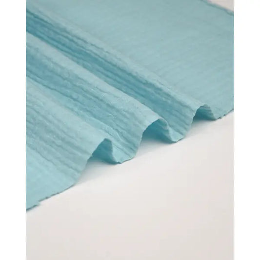 Cotton Double Gauze Fabric - Sky | Truro Fabrics