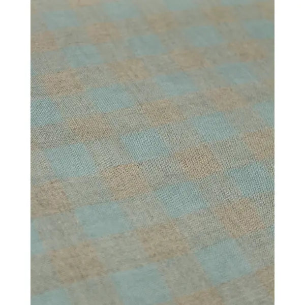 Laundered Linen Gingham Fabric - Spa | Truro Fabrics