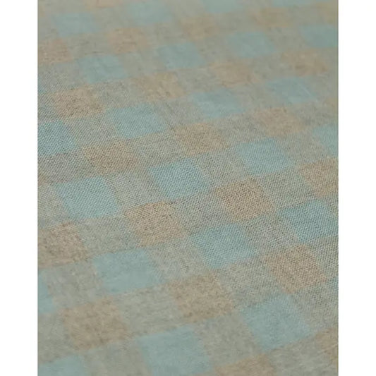 Laundered Linen Gingham Fabric - Spa | Truro Fabrics