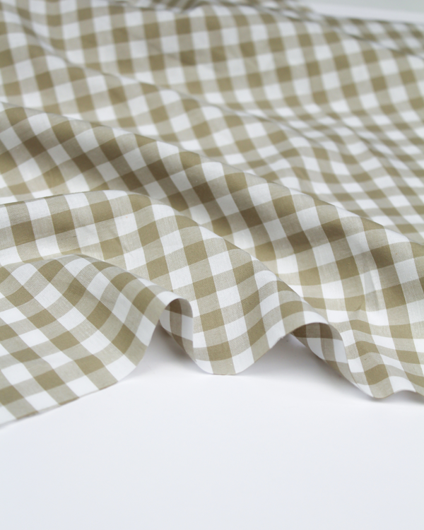 Yarn Dyed Cotton Fabric - 9mm Gingham Barley