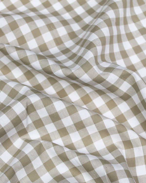 Yarn Dyed Cotton Fabric - 9mm Gingham Barley