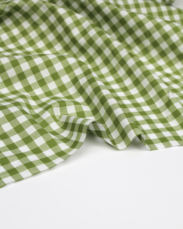 Yarn Dyed Cotton Fabric - 9mm Gingham Matcha