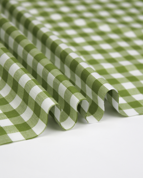 Yarn Dyed Cotton Fabric - 9mm Gingham Matcha