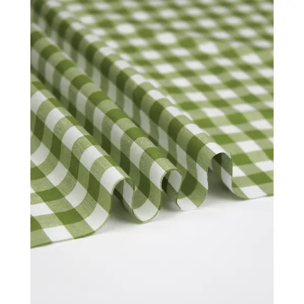 Yarn Dyed Cotton Fabric - 9mm Gingham Matcha | Truro Fabrics