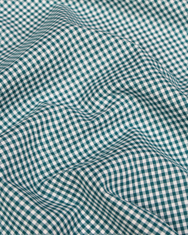 Yarn Dyed Cotton Fabric - 3mm Gingham Teal