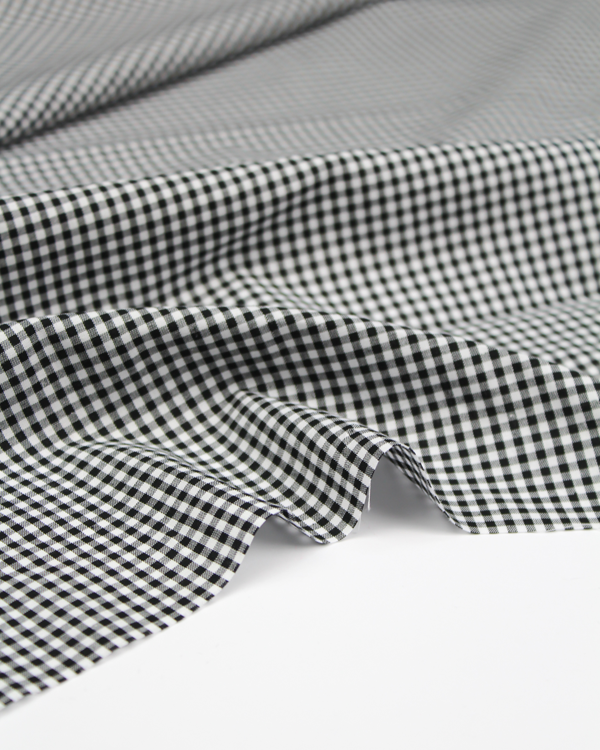 Yarn Dyed Cotton Fabric - 3mm Gingham Black
