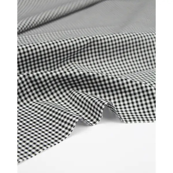 Yarn Dyed Cotton Fabric - 3mm Gingham Black | Truro Fabrics