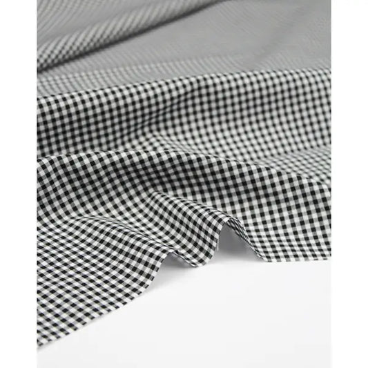 Yarn Dyed Cotton Fabric - 3mm Gingham Black | Truro Fabrics