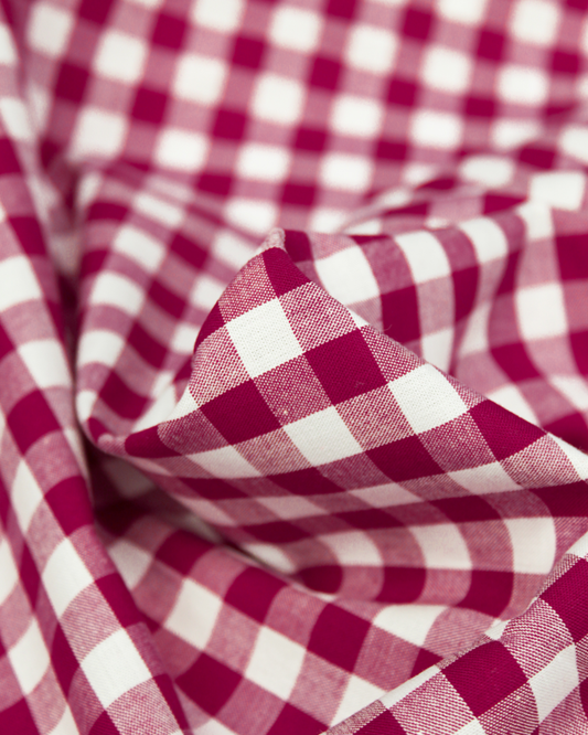 Yarn Dyed Cotton Fabric - 9mm Gingham Jam