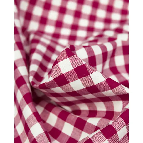 Yarn Dyed Cotton Fabric - 9mm Gingham Jam – view 2 – Truro Fabrics