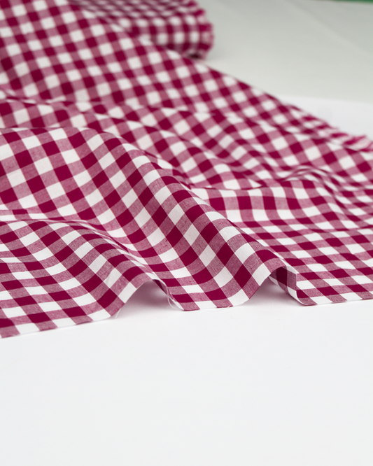 Yarn Dyed Cotton Fabric - 9mm Gingham Jam