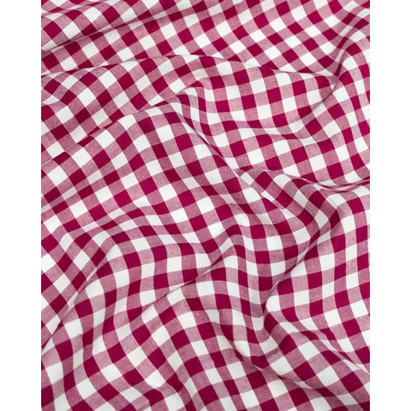 Yarn Dyed Cotton Fabric - 9mm Gingham Jam – view 4 – Truro Fabrics