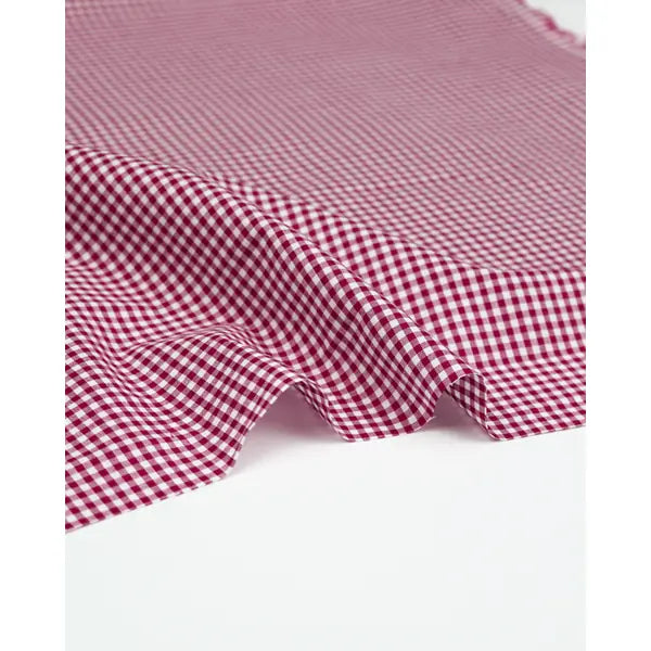 Yarn Dyed Cotton Fabric - 3mm Gingham Jam | Truro Fabrics