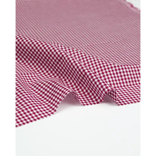 Yarn Dyed Cotton Fabric - 3mm Gingham Jam | Truro Fabrics