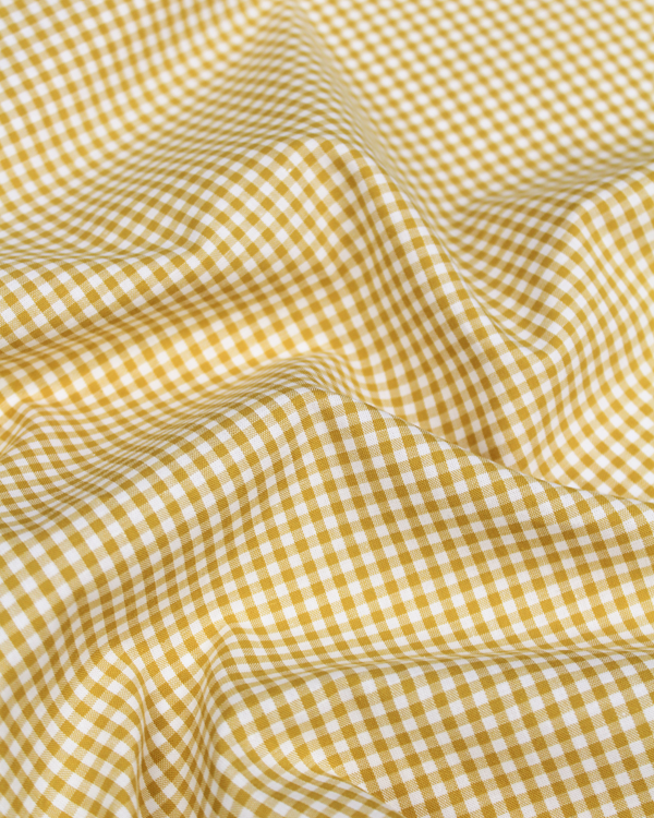 Yarn Dyed Cotton Fabric - 3mm Gingham Ochre
