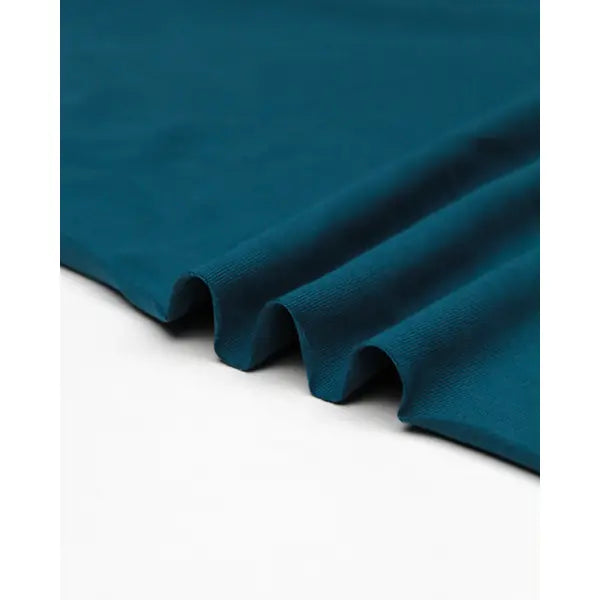 Organic Cotton Jersey Fabric - Pacific Blue – view 3 – Truro Fabrics