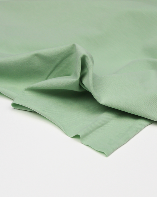 Organic Cotton Jersey Fabric - Tea Green