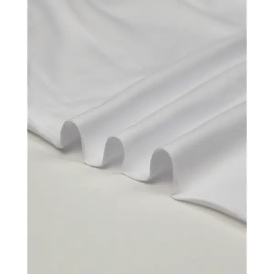 Organic Cotton Jersey Fabric - White | Truro Fabrics