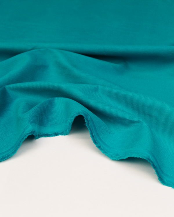 Cotton Babycord Fabric - Turquoise