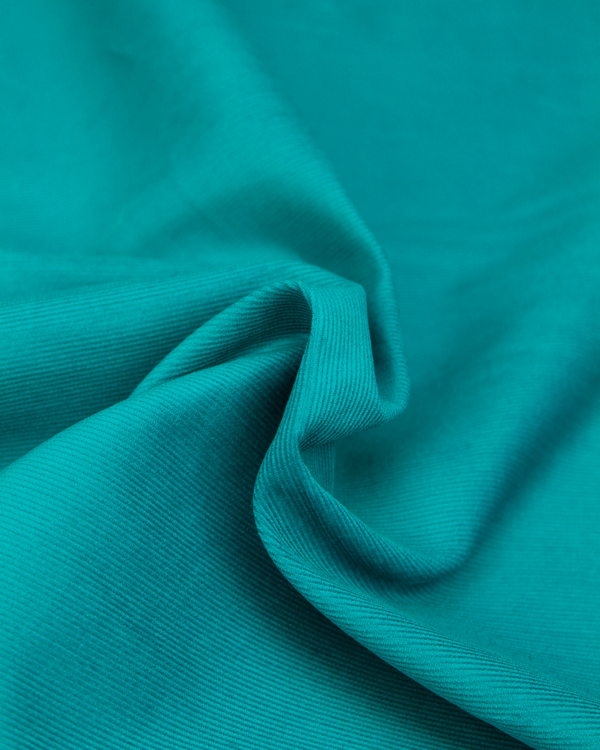 Cotton Babycord Fabric - Turquoise