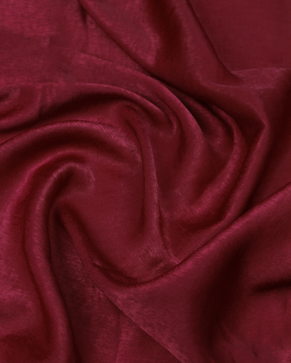 Sandwashed Satin Fabric - Scarlet