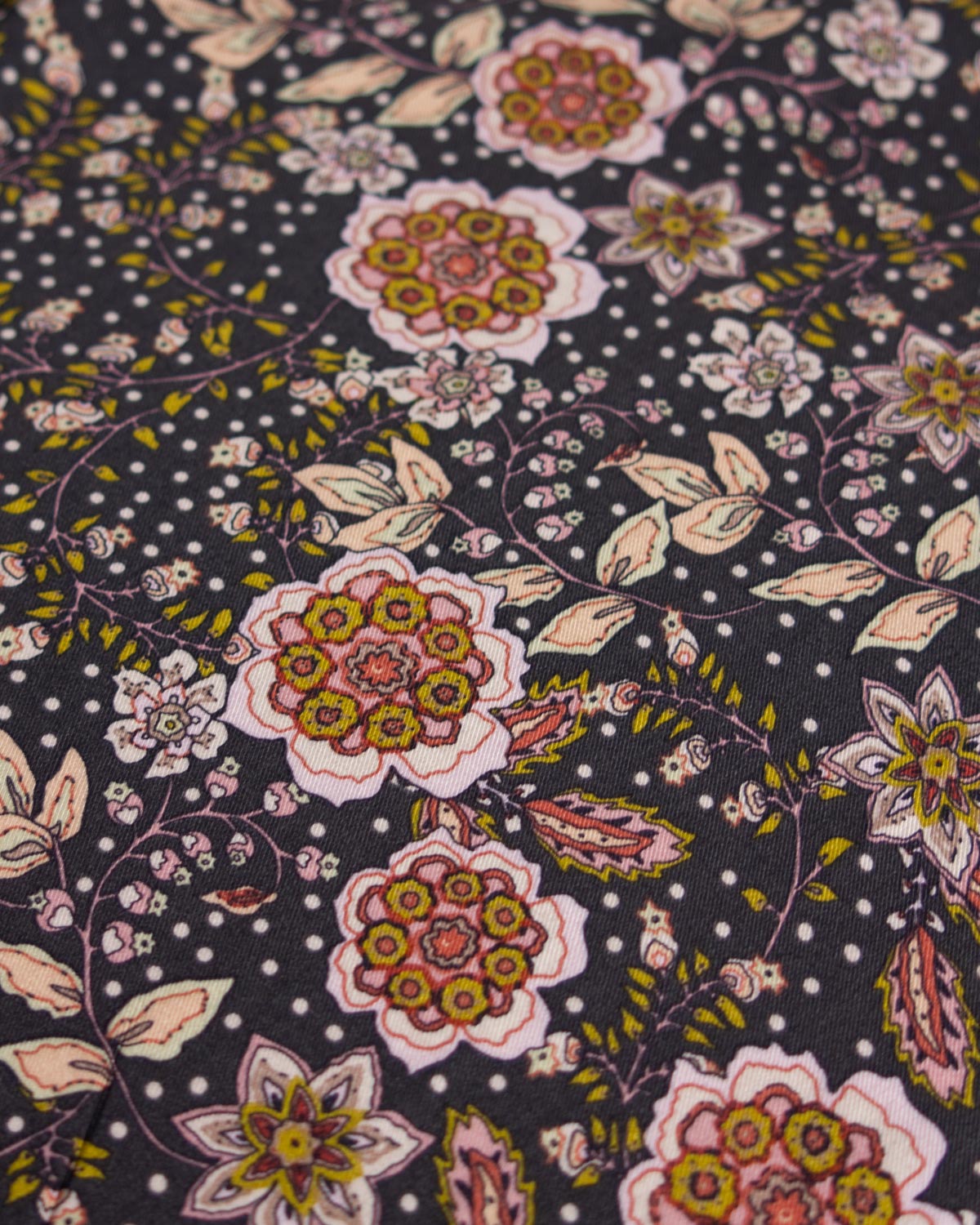 Viscose Twill Fabric - Fable Floral Charcoal