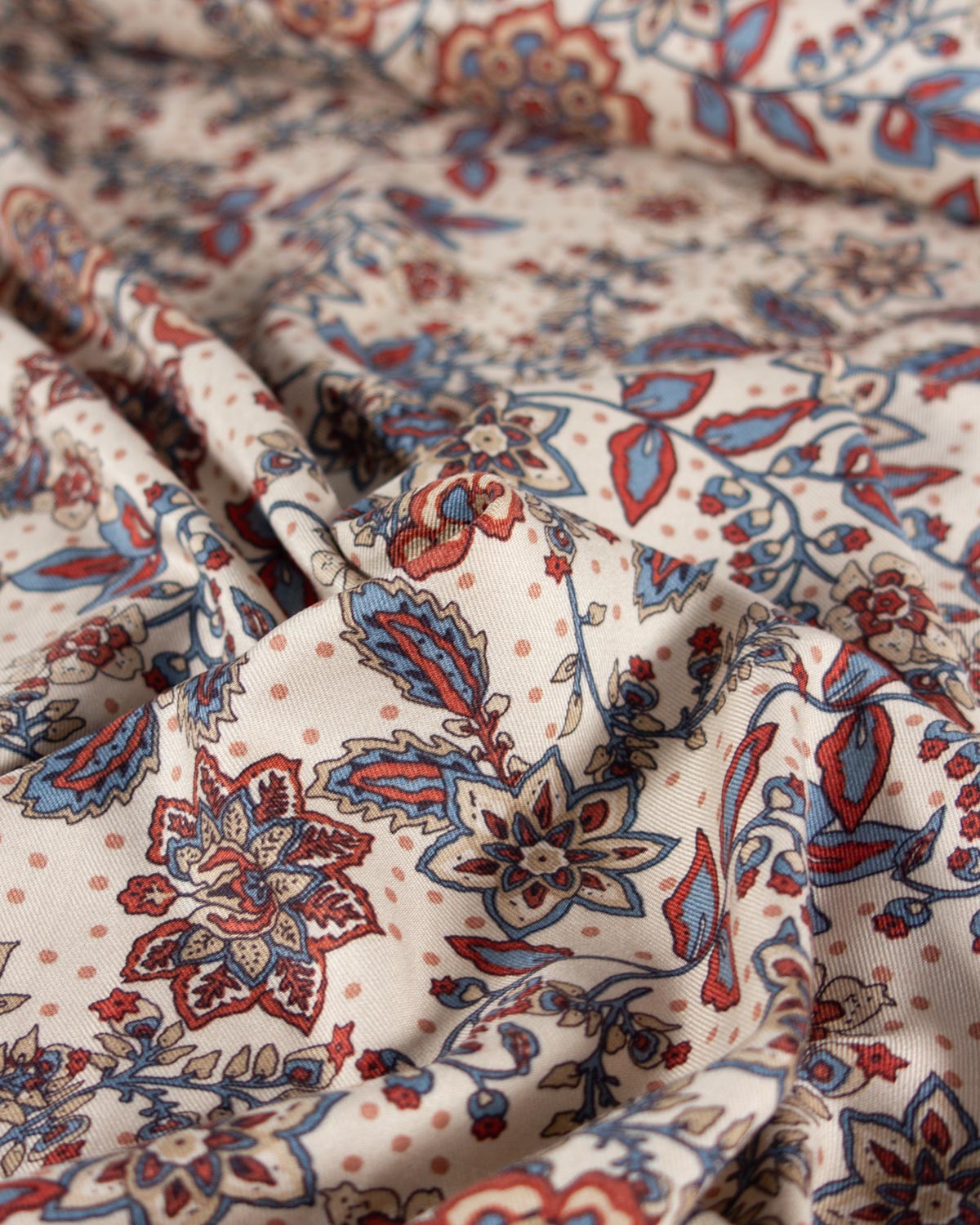 Viscose Twill Fabric - Fable Floral Terracotta