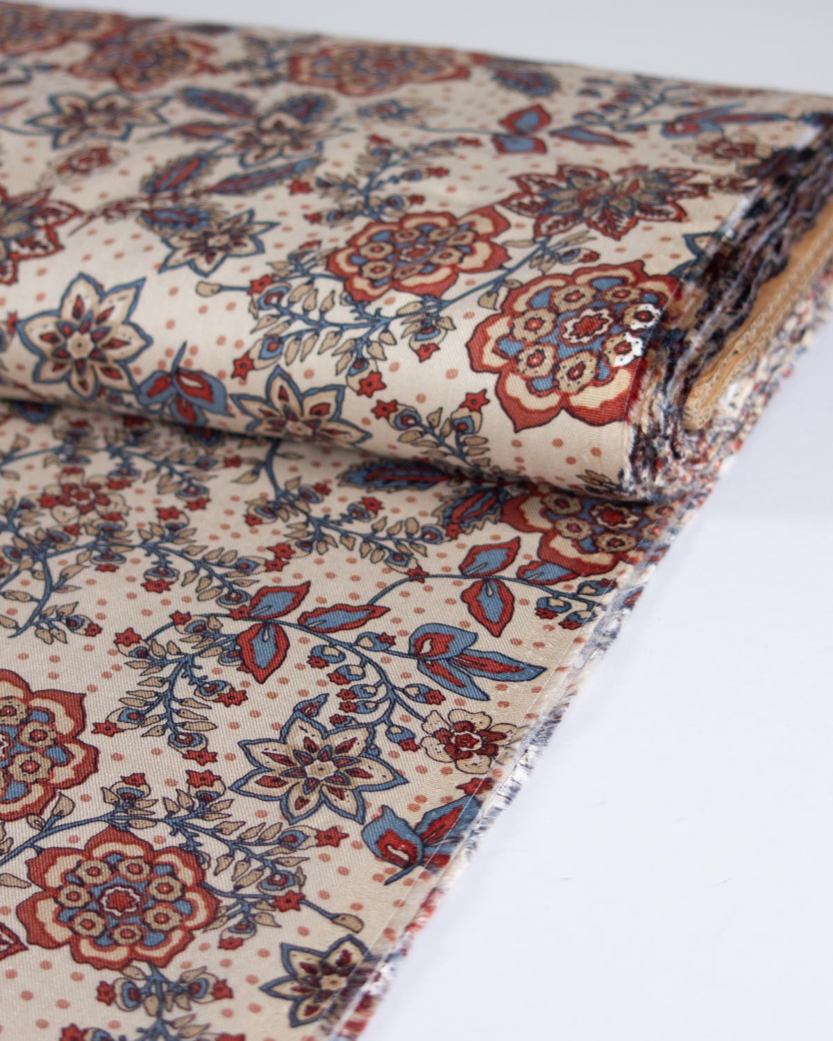 Viscose Twill Fabric - Fable Floral Terracotta