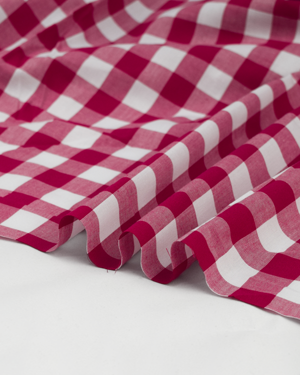 Yarn Dyed Cotton Fabric - 17mm Gingham Jam