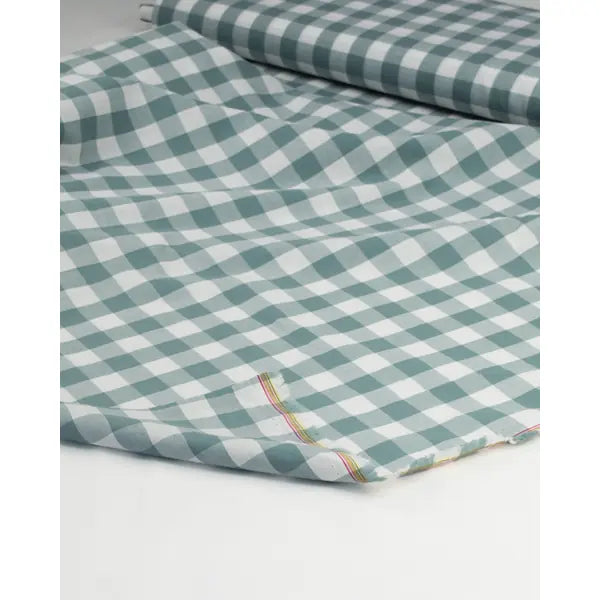 Yarn Dyed Cotton Fabric - 17mm Gingham Rockpool | Truro Fabrics