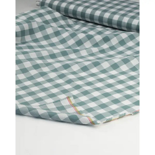 Yarn Dyed Cotton Fabric - 17mm Gingham Rockpool | Truro Fabrics