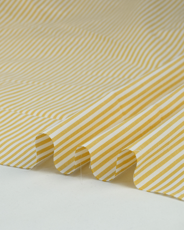 Yarn Dyed Cotton Fabric - 3mm Stripe Ochre