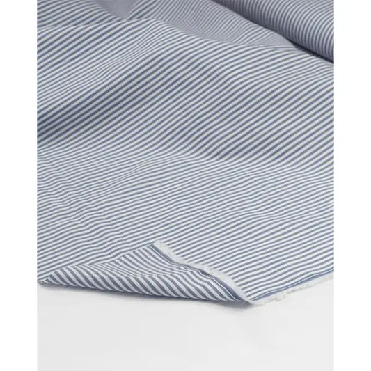 Yarn Dyed Cotton Fabric - 3mm Stripe Bluestone | Truro Fabrics