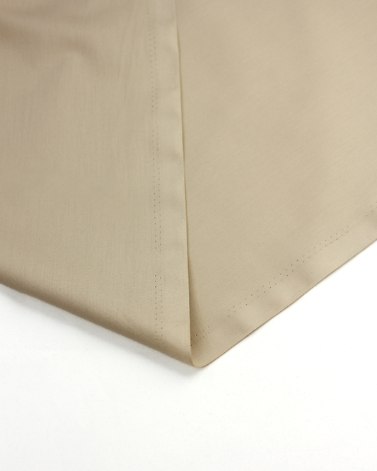 Plain Cotton Poplin Fabric - Beige