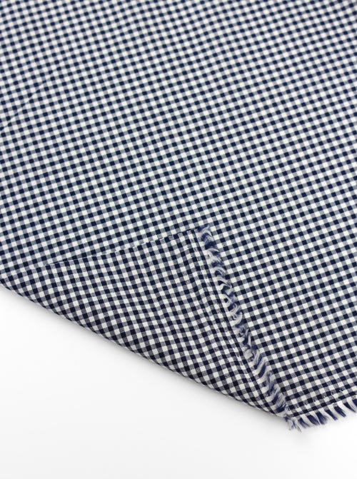 Yarn Dyed Cotton Fabric - 3mm Gingham Navy