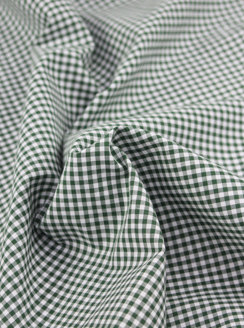 Yarn Dyed Cotton Fabric - 3mm Gingham Evergreen