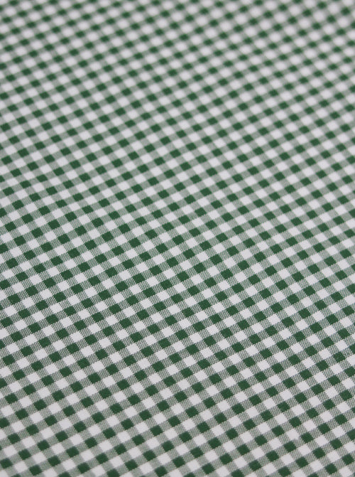 Yarn Dyed Cotton Fabric - 3mm Gingham Evergreen